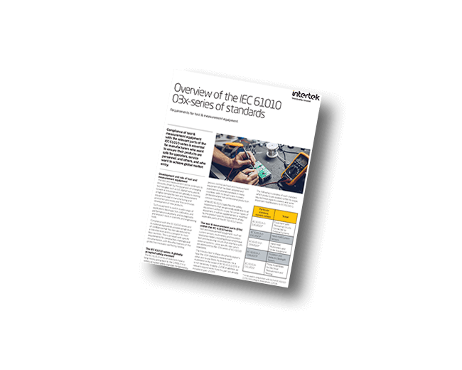 Overview of the IEC 61010 03x-series of Standards | Fact Sheet